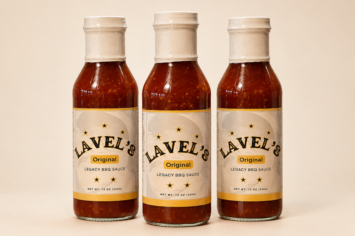 12oz Lavel's Original BBQ Sauce (Gluten Free Ingredients) 3 pack - Glass Bottles