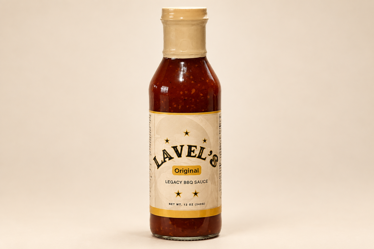 12oz Lavel's Original BBQ Sauce (Gluten Free Ingredients) - Glass bottle